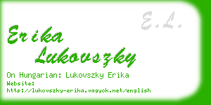 erika lukovszky business card